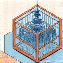 Icon representing a blueprint for a greenhouse.
